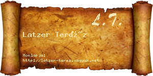 Latzer Teréz névjegykártya